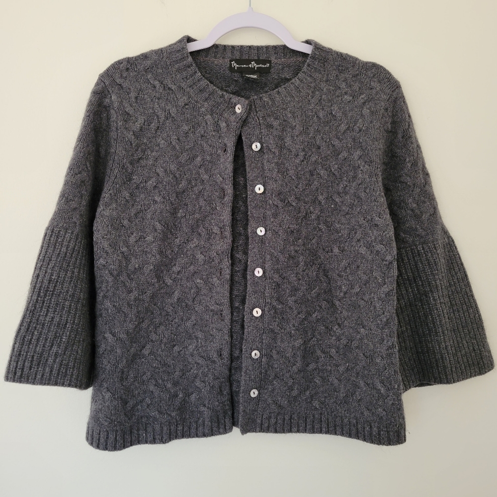 Mercer‎ & Madison Lambswool Angora Rabbit Hair Blend Demure Cardigan M